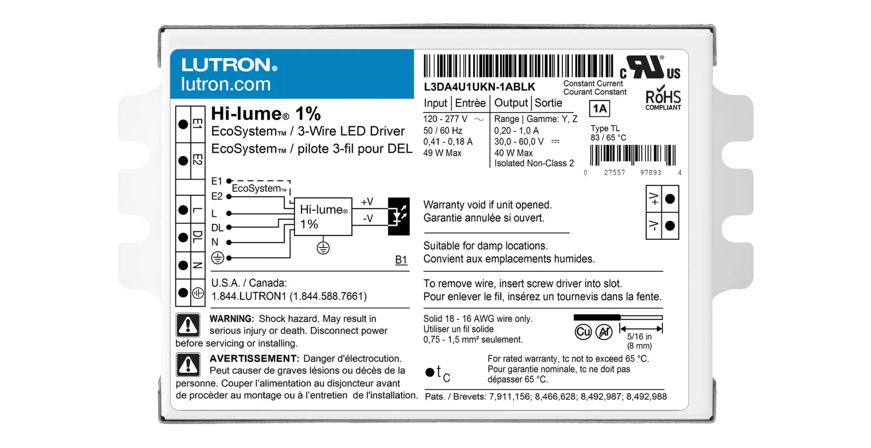 LUTRON HI-LUME-1%  DELTA